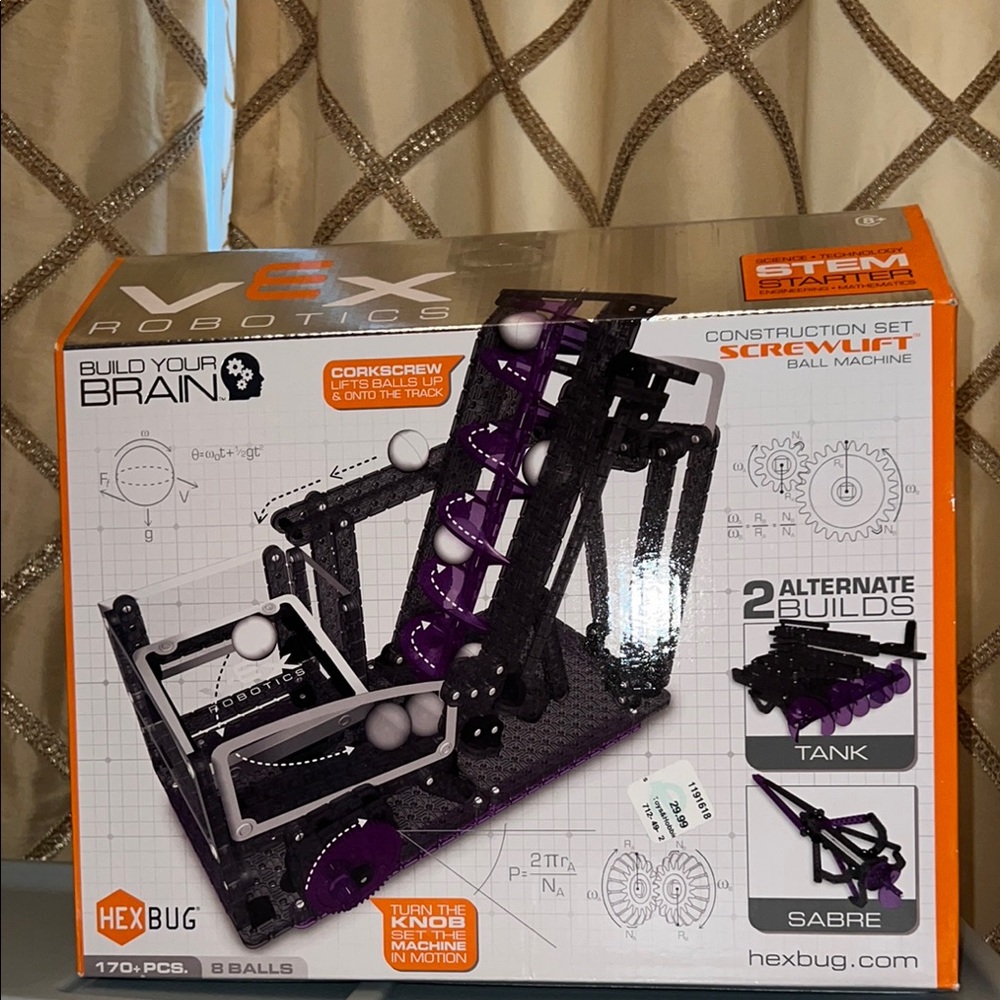VEX Robotics Screw Lift Ball Machine - Black and Purple